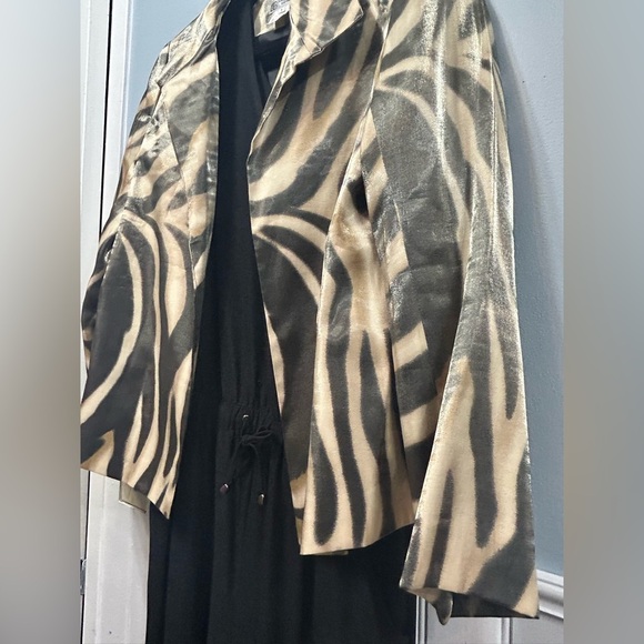 Grace Chuang New York, Animal, Print Blazer, Size Large, cream/brown - Picture 4 of 11